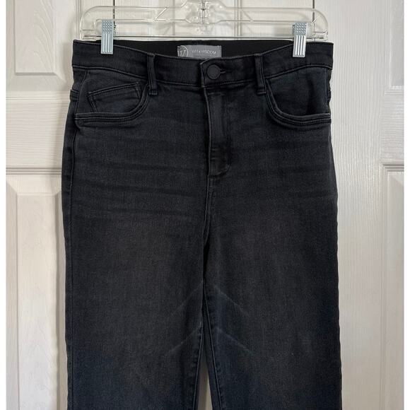 Wit & Wisdom Bennett Barely Bootcut Washed Black Slimming Grunge Raw Hem Size 6 - Picture 3 of 8